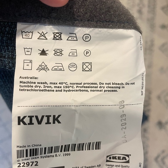 IKEA KIVIK loveseat Cover Hillared Dark Blue 703.488.70 - Picture 2 of 7